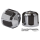 Diamond cut bolt cap chr/blk set TC99-17
