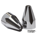 Fluted spike bolt caps chr/blk TC99-17