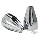 Fluted Spike Chr BOLT CAPS 1/4" 10Pck