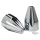 Fluted Spike Chr BOLT CAPS 1/4" 10Pck