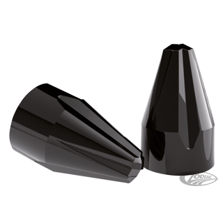 1/4" Fluted Spike Bolt Caps 10pck Black