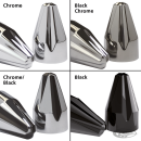 Fluted spike blk chr BOLT CAPS 5/16" 6Pc