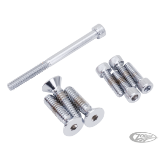 Chrome allen head set for S&S carb.+clnr