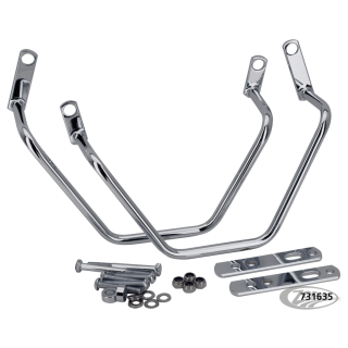 Chrome Saddle Bag Supports FXD06-17