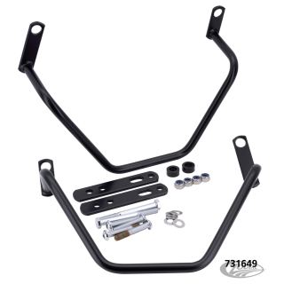 Black Saddle Bag Supports FXD06-17