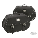 K-Drive saddlebags F*ST86-06 Leather+stu