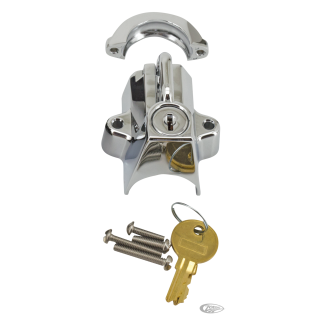 GZP Chrome Helmet lock and key kit