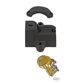 GZP Matt black Helmet lock and key kit