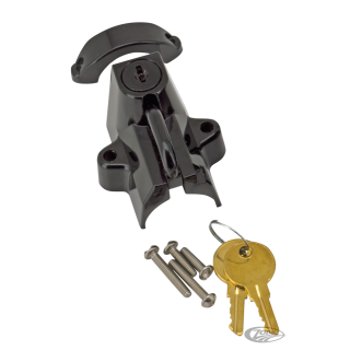 GZP Gloss black Helmet lock and key kit