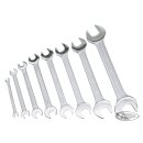 Double open wrench set inch sizes 8Pc