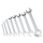 Double open wrench set inch sizes 8Pc