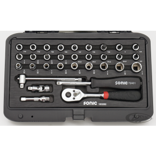Sonic 32pc 1/4" drive socket set SAE