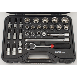 Sonic 28pc 1/2" drive socket set SAE