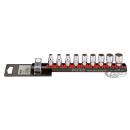 1/4" Socketset inch sizes 9Pc on rail