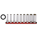1/4" Socketset long inch sizes 9pc on ra