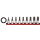 1/4" Socketbitset Hex metric 9Pc on rail