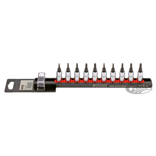 1/4" Socketbitset Torx 10PC on rail