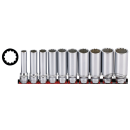 3/8" Socketset 12-point long metric 10PC
