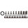3/8" Socketbitset hex inch sizes 9PC on