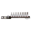3/8" Socketbitset Torx 10Pc on rail