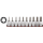 3/8" Socketbitset Torx 10Pc on rail