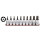 1/2" Socketbitset Torx 10Pc on rail