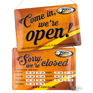 Zodiac metal opening hours double sign