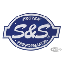 S&S Embossed Logo, metal 16.5"x11"