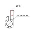 Daytona, universal bracket. Top mount. 7/8" ID, M8 thread