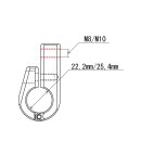 Daytona, universal bracket. Front-mount. 7/8" ID. M10 thread