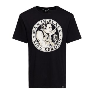 King Kerosin Man in Black T-Shirt Black