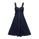 Queen Kerosin Swing Dress dark blue wash