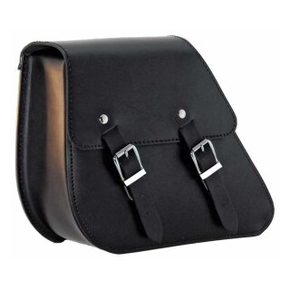 Longride Leder Satteltasche schwarz für Harley FXD Dyna 91-17