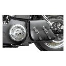 Longride Saddlebag Leder Satteltasche schwarz für Harley FXD Dyna 91-17