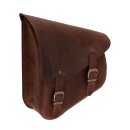 Longride Leder Solo Satteltasche braun für Harley Softail 87-17