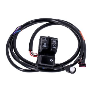 Handlebar switch & wiring kit, right side. Black