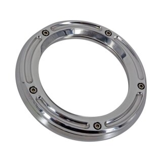 Trask Assault series derby cover. Chrome