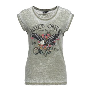 Queen Kerosin Wild One T-Shirt Oil Green