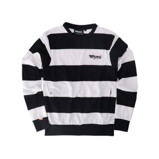 Roeg Shawn stripe sweatshirt off-white/black
