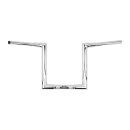 Burly, 1-1/2" Jason bar, 12â€ rise. Chrome