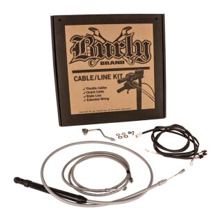 Burly, Apehanger Cable/Line Kit 16". Stainless Steel