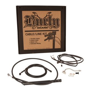 Burly Bagger bar Cable/Line Kit schwarz für Harley FLH 21-23 15"