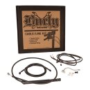 Burly Bagger bar Cable/Line Kit schwarz für Harley...