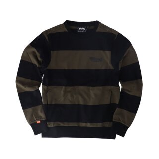 Roeg Shawn stripe sweatshirt Pullover army grün