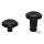 Front Axle Cover Smooth Black ST18-Up