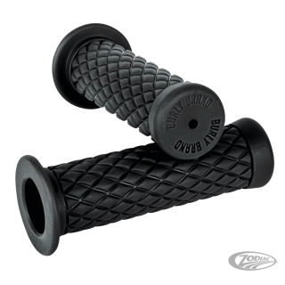 Burly Rubber Diamond Grips 1" Black