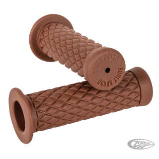 Burly Rubber Diamond Grips 1" Brown