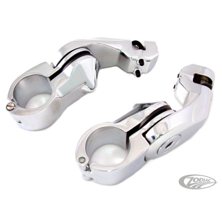 Adj. Peg mounts Angled 2.5" Short Chrome
