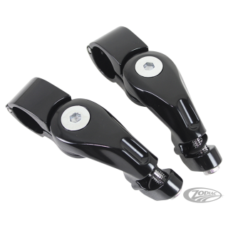 Adj. Peg mounts Angled 2.5" Short Black