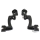 Highway Bar Peg Mounts Black